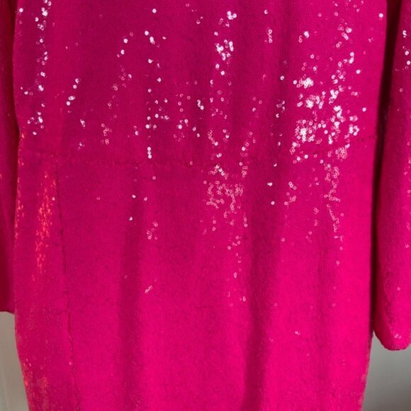Torrid Hot Pink Sequin Glam Party Dress Plus Size 16 - Picture 4 of 12